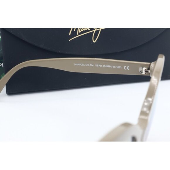 Maui Jim Mariposa MJ 817-24F Biege Cat Eye Sunglasses Maui Rose polarized Lenses - Picture 4 of 5